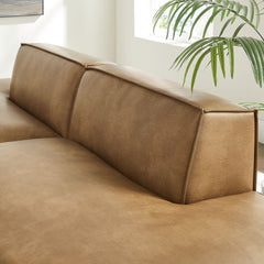 Restore Toast 2-Piece Vegan Leather Modular Loveseat - 40.5x112" - Ornate Home