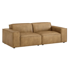 Restore Toast 2-Piece Vegan Leather Modular Loveseat - 40.6x83.4" - Ornate Home
