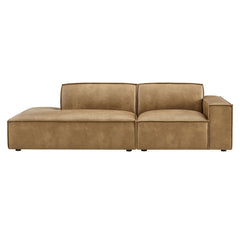 Restore Toast 2-Piece Vegan Leather Modular Loveseat - 40.6x97.7" - Ornate Home
