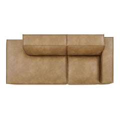 Restore Toast 2-Piece Vegan Leather Modular Loveseat - 40.6x97.7" - Ornate Home