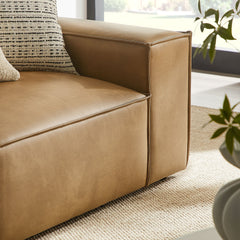 Restore Toast 2-Piece Vegan Leather Modular Loveseat - 40.6x97.7" - Ornate Home