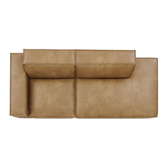 Restore Toast 2-Piece Vegan Leather Modular Loveseat - 40.6x97.7x28" - Ornate Home