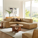 Restore Toast 3-Piece Vegan Leather Modular L-Shaped Sectional Sofa - 82.3x96.6" - Ornate Home
