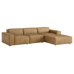 Restore Toast 4-Piece Vegan Leather Modular Sofa Set with Ottoman - Ornate Home