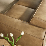 Restore Toast 5-Piece Vegan Leather Modular L-Shaped Sofa - Ornate Home