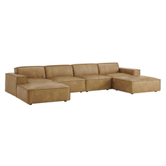 Restore Toast 6-Piece Vegan Leather Modular Sectional Sofa - Ornate Home