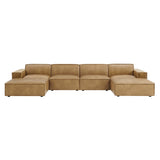 Restore Toast 6-Piece Vegan Leather Modular Sectional Sofa - Ornate Home