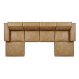 Restore Toast 6-Piece Vegan Leather Modular Sectional Sofa - Ornate Home