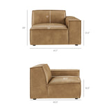 Restore Toast 6-Piece Vegan Leather Modular Sectional Sofa - Ornate Home
