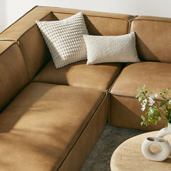 Restore Toast 6-Piece Vegan Leather U-Shaped Armless Sectional Sofa - Ornate Home