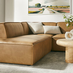 Restore Toast 6-Piece Vegan Leather U-Shaped Armless Sectional Sofa - Ornate Home