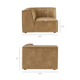 Restore Toast 6-Piece Vegan Leather U-Shaped Armless Sectional Sofa - Ornate Home
