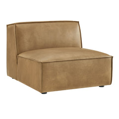 Restore Toast Vegan Leather Armless Modular Chair - Ornate Home
