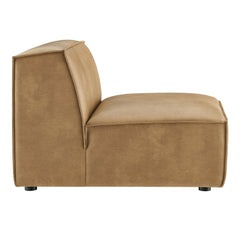 Restore Toast Vegan Leather Armless Modular Chair - Ornate Home