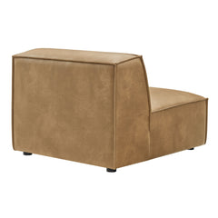 Restore Toast Vegan Leather Armless Modular Chair - Ornate Home