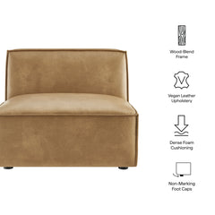 Restore Toast Vegan Leather Armless Modular Chair - Ornate Home