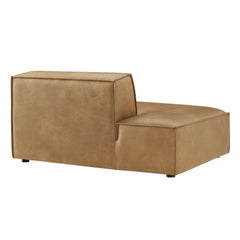 Restore Toast Vegan Leather Left-Facing Armless Modular Chaise - Ornate Home