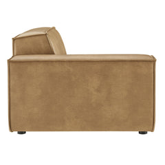 Restore Toast Vegan Leather Left-Facing Modular Lounge Chair - Ornate Home