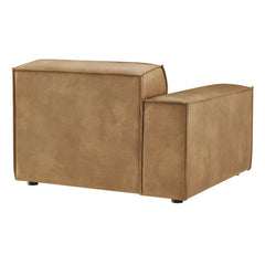 Restore Toast Vegan Leather Left-Facing Modular Lounge Chair - Ornate Home