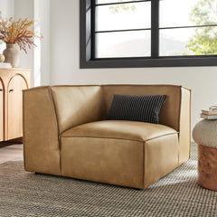 Restore Toast Vegan Leather Modular Corner Chair - Ornate Home