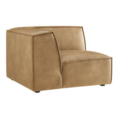 Restore Toast Vegan Leather Modular Corner Chair - Ornate Home
