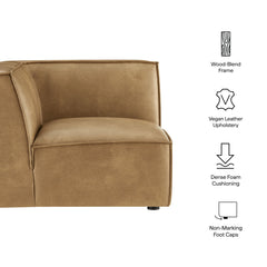 Restore Toast Vegan Leather Modular Corner Chair - Ornate Home