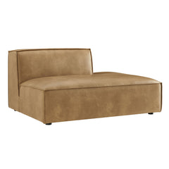Restore Toast Vegan Leather Right-Facing Armless Modular Chaise - Ornate Home