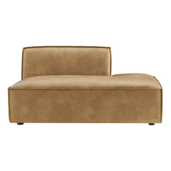 Restore Toast Vegan Leather Right-Facing Armless Modular Chaise - Ornate Home