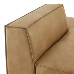 Restore Toast Vegan Leather Right-Facing Armless Modular Chaise - Ornate Home