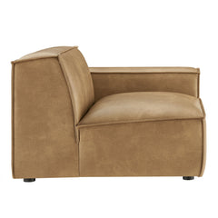Restore Toast Vegan Leather Right-Facing Modular Lounge Chair - Ornate Home