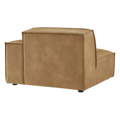 Restore Toast Vegan Leather Right-Facing Modular Lounge Chair - Ornate Home