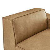 Restore Toast Vegan Leather Right-Facing Modular Lounge Chair - Ornate Home