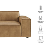 Restore Toast Vegan Leather Right-Facing Modular Lounge Chair - Ornate Home