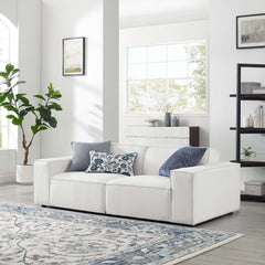 Restore White 2-Piece Sectional Sofa - Ornate Home