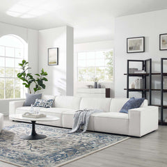 Restore White 4-Piece Sectional Sofa - 40.5x164" - Ornate Home