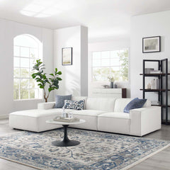 Restore White 4-Piece Sectional Sofa - 75.5x123.50" - Ornate Home