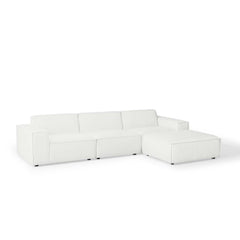 Restore White 4-Piece Sectional Sofa - 75.5x123.50" - Ornate Home
