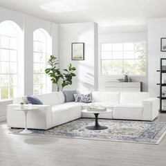 Restore White 5-Piece Sectional Sofa - 122.50x122.50" - Ornate Home