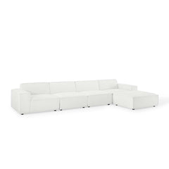 Restore White 5-Piece Sectional Sofa - 75.5x164" - Ornate Home