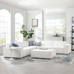Restore White 6-Piece Sectional Sofa - 122.50x122.50" - Ornate Home