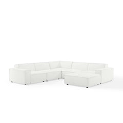 Restore White 6-Piece Sectional Sofa - 122.50x122.50" - Ornate Home