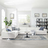 Restore White 6-Piece Sectional Sofa - 122x163" - Ornate Home