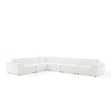 Restore White 6-Piece Sectional Sofa - 122x163" - Ornate Home