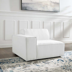 Restore White Left-Arm Sectional Sofa Chair - Ornate Home