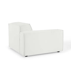 Restore White Left-Arm Sectional Sofa Chair - Ornate Home