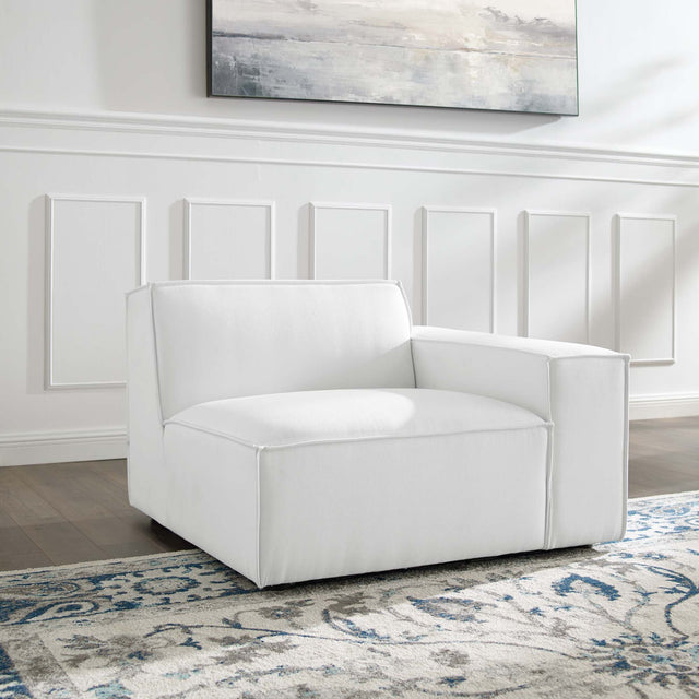 Restore White Right-Arm Sectional Sofa Chair - Ornate Home