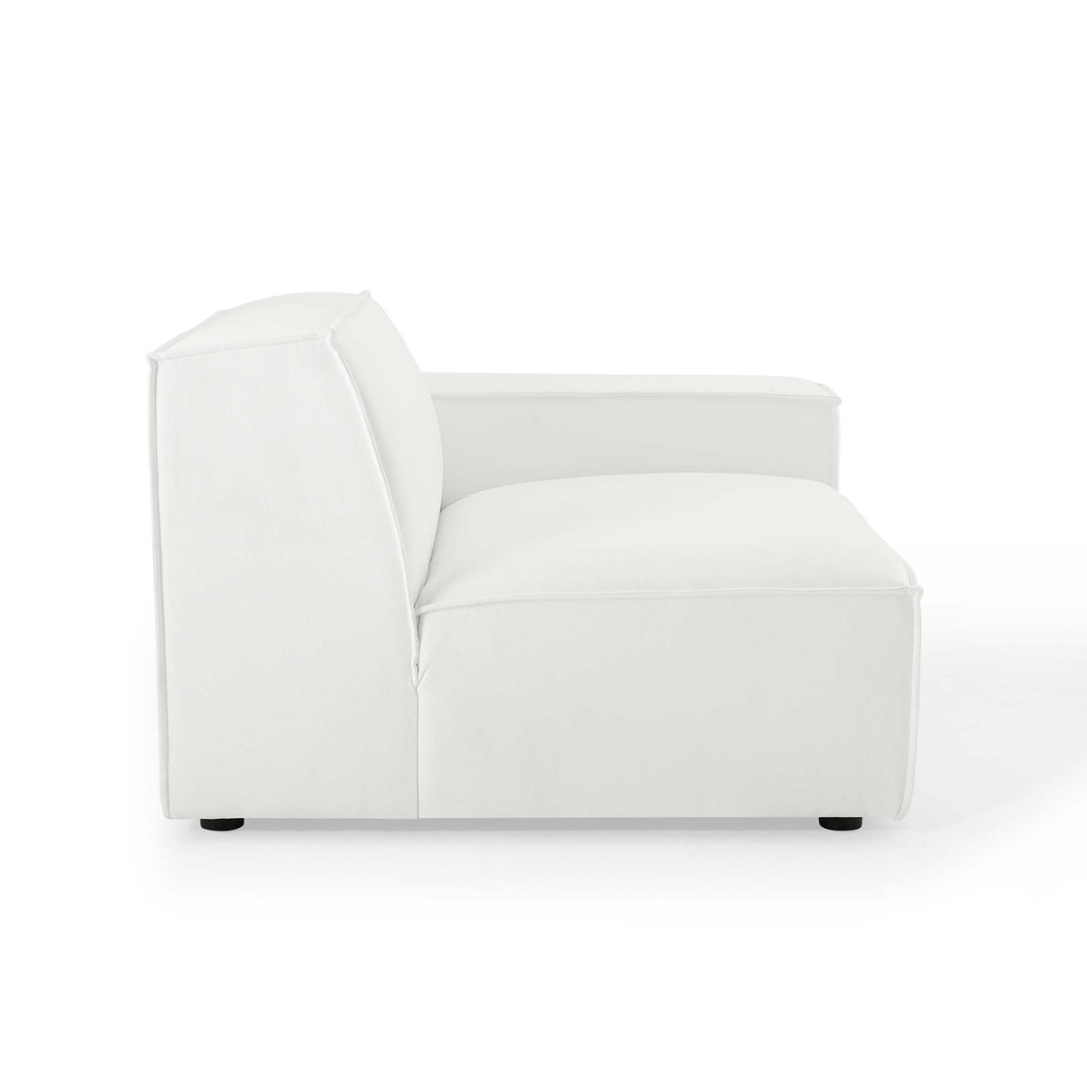 Restore White Right-Arm Sectional Sofa Chair - Ornate Home