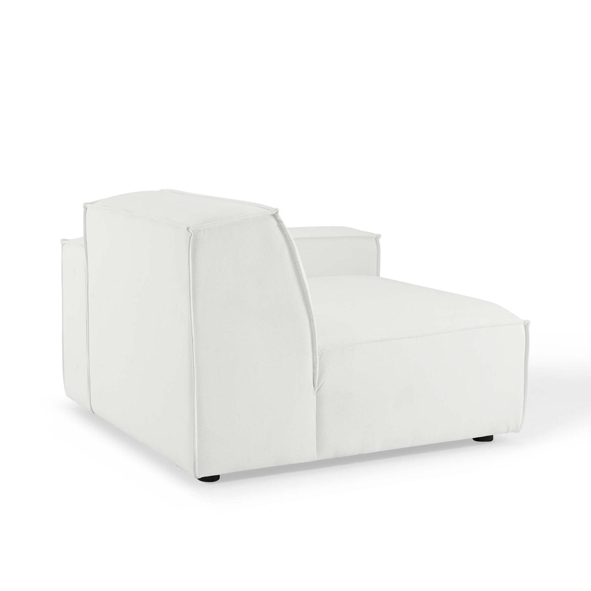 Restore White Right-Arm Sectional Sofa Chair - Ornate Home
