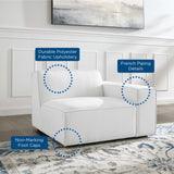 Restore White Right-Arm Sectional Sofa Chair - Ornate Home