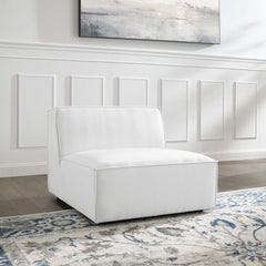 Restore White Sectional Sofa Armless Chair - Ornate Home
